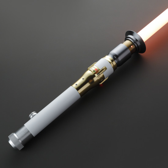 the perseverance white and gold  lightsaber
