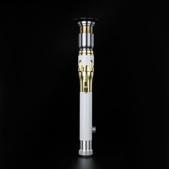 the perseverance white and gold  lightsaber