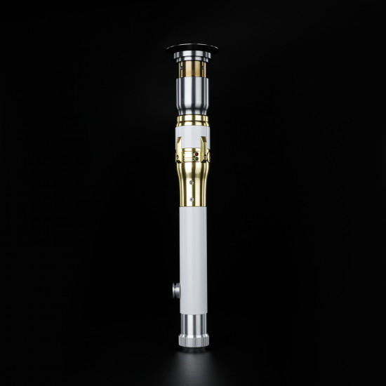 the perseverance white and gold  lightsaber