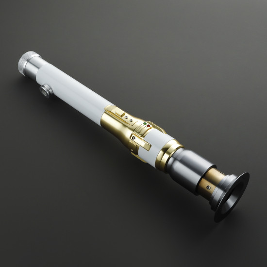 the perseverance white and gold  lightsaber