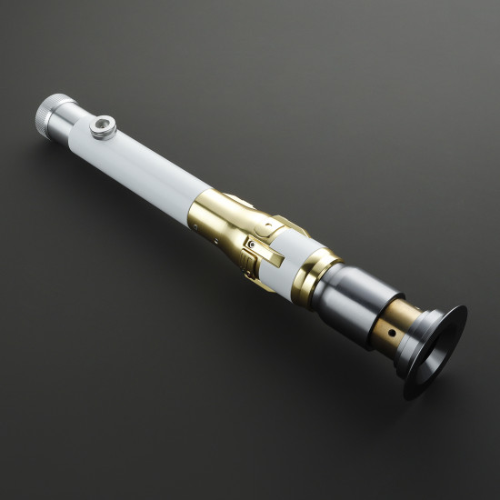 the perseverance white and gold  lightsaber