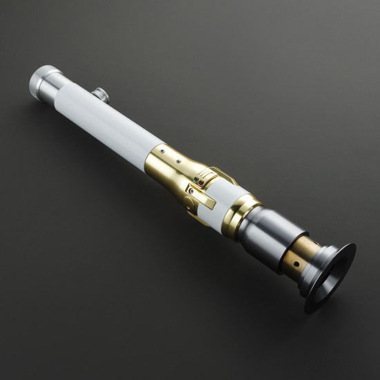 the perseverance white and gold  lightsaber