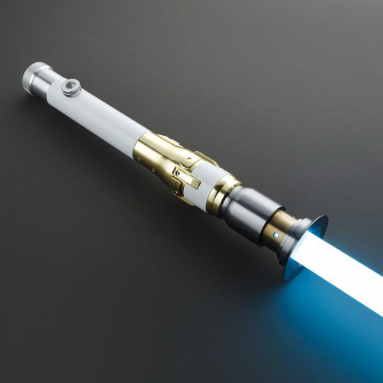 the perseverance white and gold  lightsaber